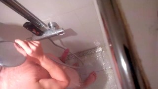 Spying on him in the shower