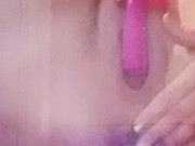 Gaping MILF pussy getting toyed