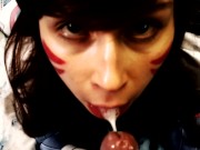 Overwatch cosplay: sucking D.VA