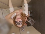 Hidden Camera Ginger Shower | Tender Kisses into Hot Wet Fucking to Cumshot