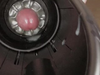 First time using Fleshlight Launch with the Quickshot 5 cumshots in a row -  Tubator